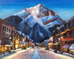 Banff Avenue at Dusk